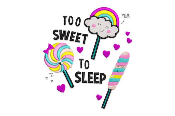Candy Sweets Embroidery Design