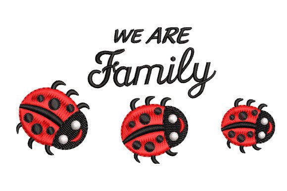 Lady Bug Family Embroidery