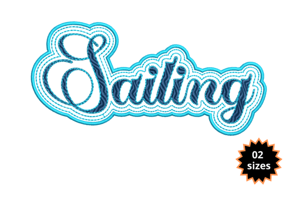 Sailing Embroidery Design