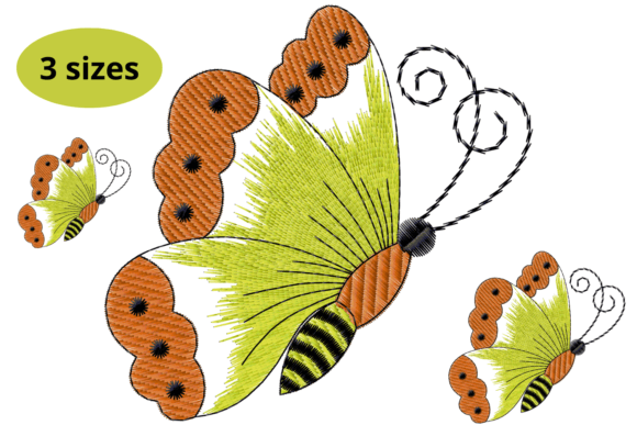 Sweet Butterfly Embroidery Design