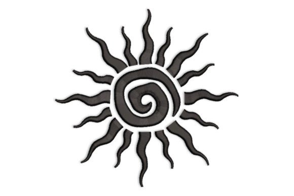 Tribal Sun Embroidery Design